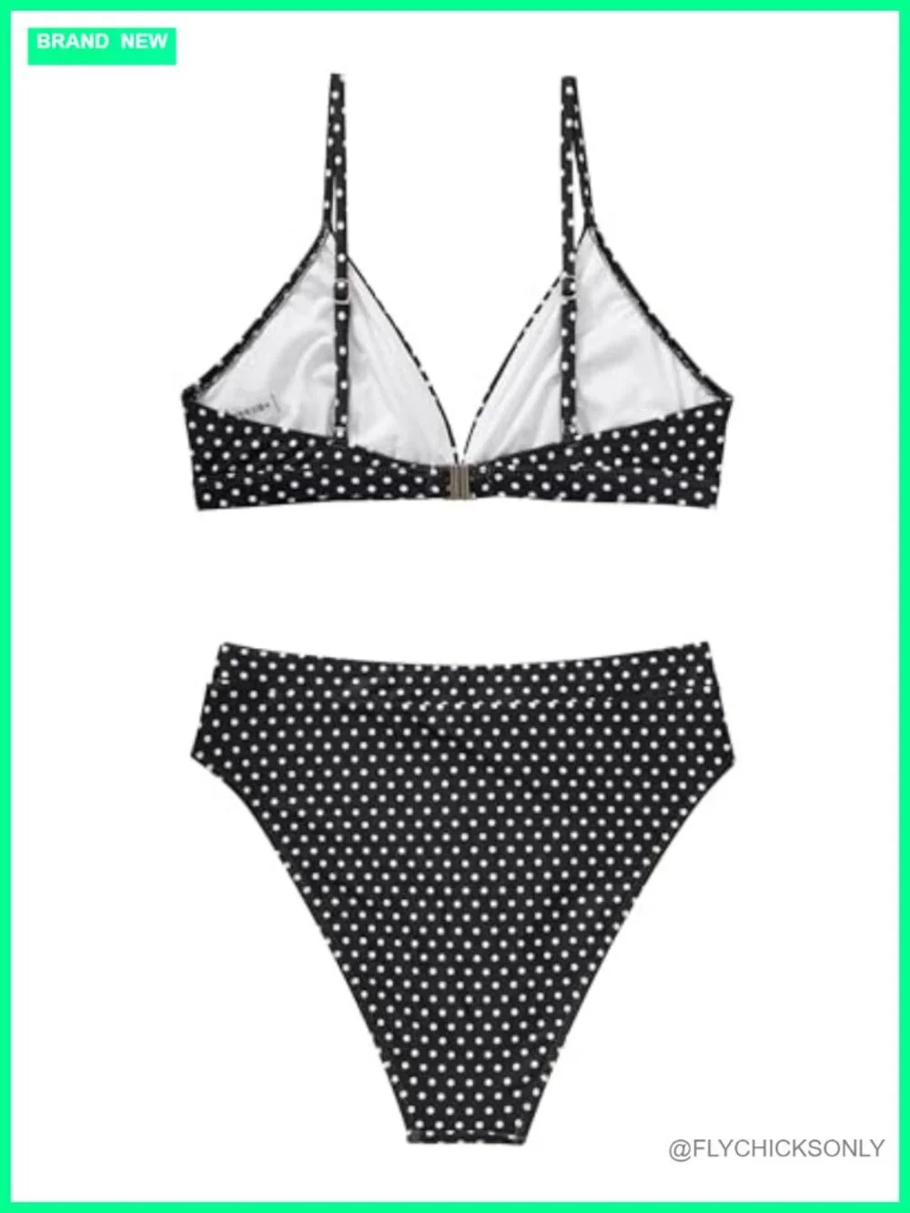 High Waisted Triangle Bikini Set Two Piece Swimsuits Push Up Adjustable Straps
